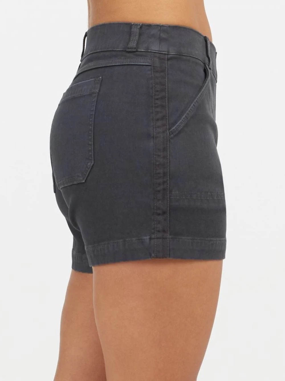 Spanx 4" Twill Short - Washed Black SZ M - Picture 2 of 3